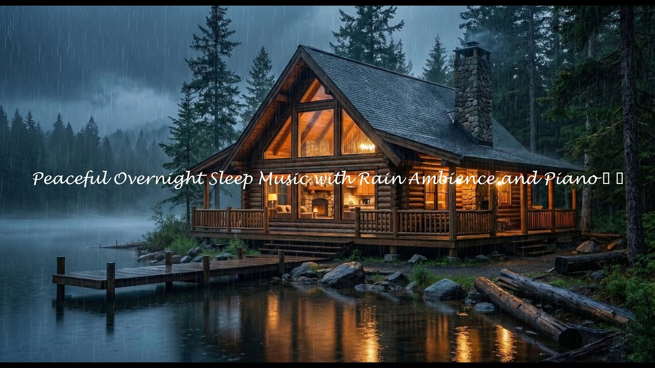Peaceful Long Night Sleep with Rain Sounds and Piano 😴 #LNC