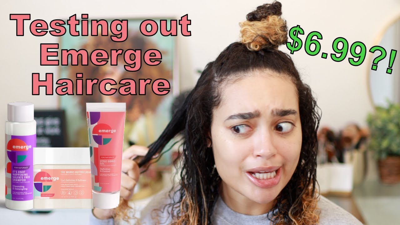 TRYING OUT EMERGE HAIR PRODUCTS // 3C CURLY HAIR STYLING ROUTINE