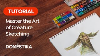 Drawing Tutorial: How to Flesh Out some Loose Sketches of a Creature | Iris Compiet | Domestika