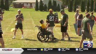 Packers outreach football camp at Syble Hopp School in De Pere
