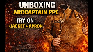 Unboxing & Trying On Arccaptain PPE – Jacket + Apron! #arccaptain #welding