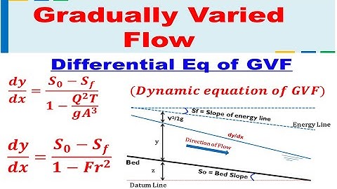 Differential Equation of GVF | Gradually Varied Flow | Hydraulics and Fluid Mechanics