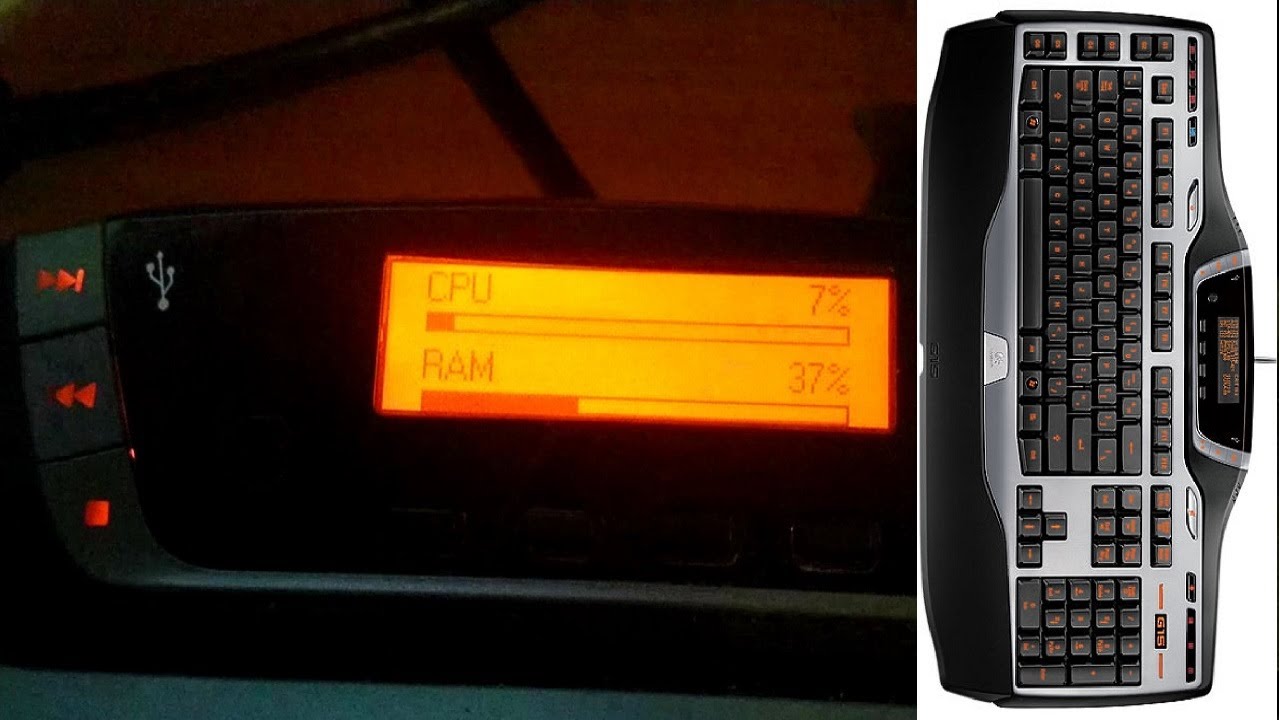 ЖК-дисплей на Logitech G15 v2. показывает загрузку процессора и ОЗУ_enhanced