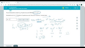 Calculating the pH of a weak acid solution
