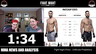 Ufc Boston Chris Weidman Vs. Dominick Reyes 2-Minute Prediction