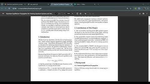 Quantum Equilibrium Propagation Course Project DA422