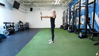 Weight Plate Standing Chest Press