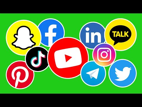Social Media Green screen Youtube Instagram Facebook Tiktok Telegram Twetter No Copyright