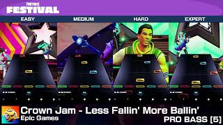[FNFestival] Crown Jam - Less Fallin More Ballin - Pro Bass (Chart Preview, All Difficulties)