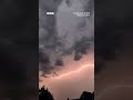 Thunder, lightning and torrential rain hit London