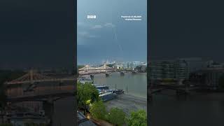 Thunder, lightning and torrential rain hit London