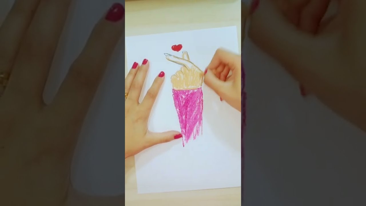 ❤️ hand holding رسم ايد love