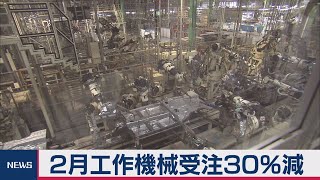 ２月工作機械受注30％減　新型コロナで中国低迷