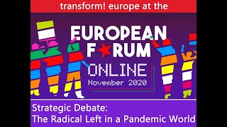 La Gauche Radicale dans un monde post-pandémique - Troisième session