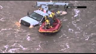 Raw Video High Water Rescue In Arizona
