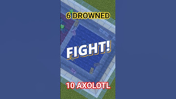 INSANE Mob Battle | 6 Drowned vs 10 Axolotls #minecraft #minecraftshorts #minecraftmobbattle