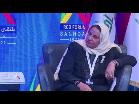 رئيس لجنة النفط والطاقة النيابية هيبت الحلبوسي خلال كلمته في ملتقى الرافدين