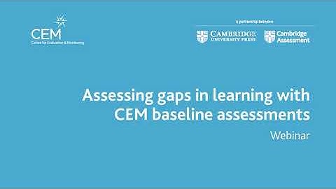 Assessing gaps in learning