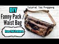 Cara Membuat Tas Pinggang dengan kantong 3D, DIY Fanny Pack / Waist Bag Tutorial with 3D Pocket