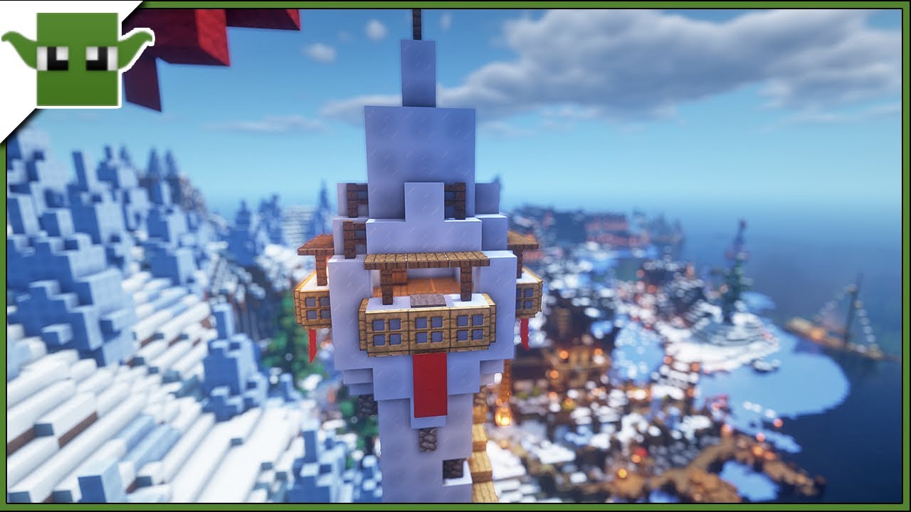 Minecraft Watchtower Building Tutorial (Ice Spikes Biome) YouTube
