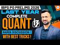 IBPS PO Prelims 2026 | Last Year Complete Quant Paper discussion With best Tricks | Sumit Sir