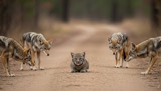 A Lonely Baby Bobcat Was Surrounded by Coyotes — Then Something Unthinkable Appeared