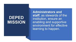 DepEd Vision, Mission and Core Values