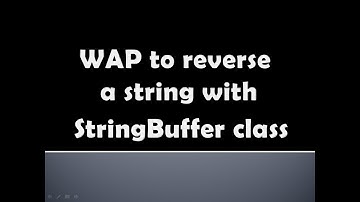 Java - String Reverse With StringBuffer class
