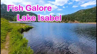 Lake Isabel fantastic fishing Colorado escaping the heat