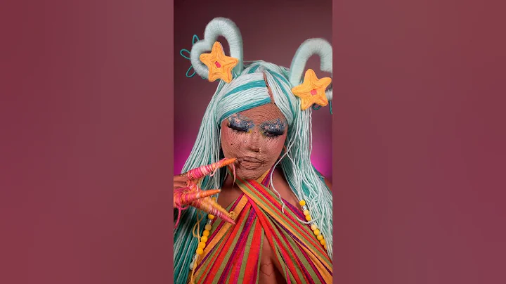 Yarn makeup trend 🧶 OC @anna_sfx, hair IB: ​⁠@Itszaybaybay #yarnmakeupchallenge #yarnmakeup