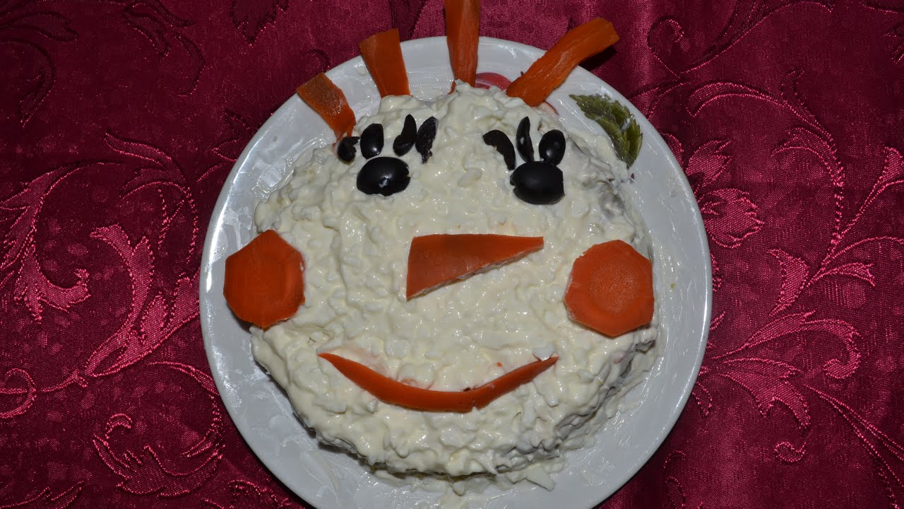 Салат Снеговик Рецепт С Фото С Курицей