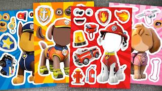 [🐾paper diy🐾] PAW PATROL Stickers Collection 🎁 Chase, Marshall, Rubble, Skye | Oddly Satisfying ASMR