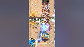 DEFEND the push with LEAST ELIXIR😳🔥 #shorts #clashroyale