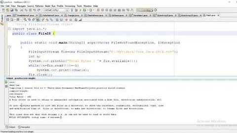FileInputStream class in Java