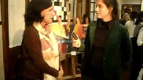 Laura Fontan en la muestra de sus alumnos del 16/1...