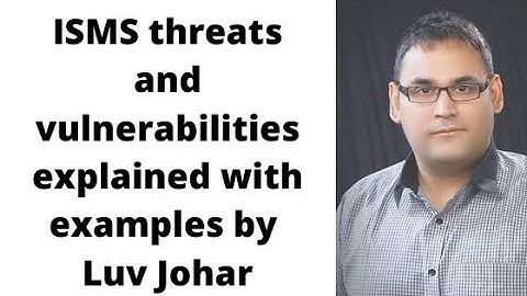 ISMS threats and vulnerabilities explained with examples by Luv Johar
