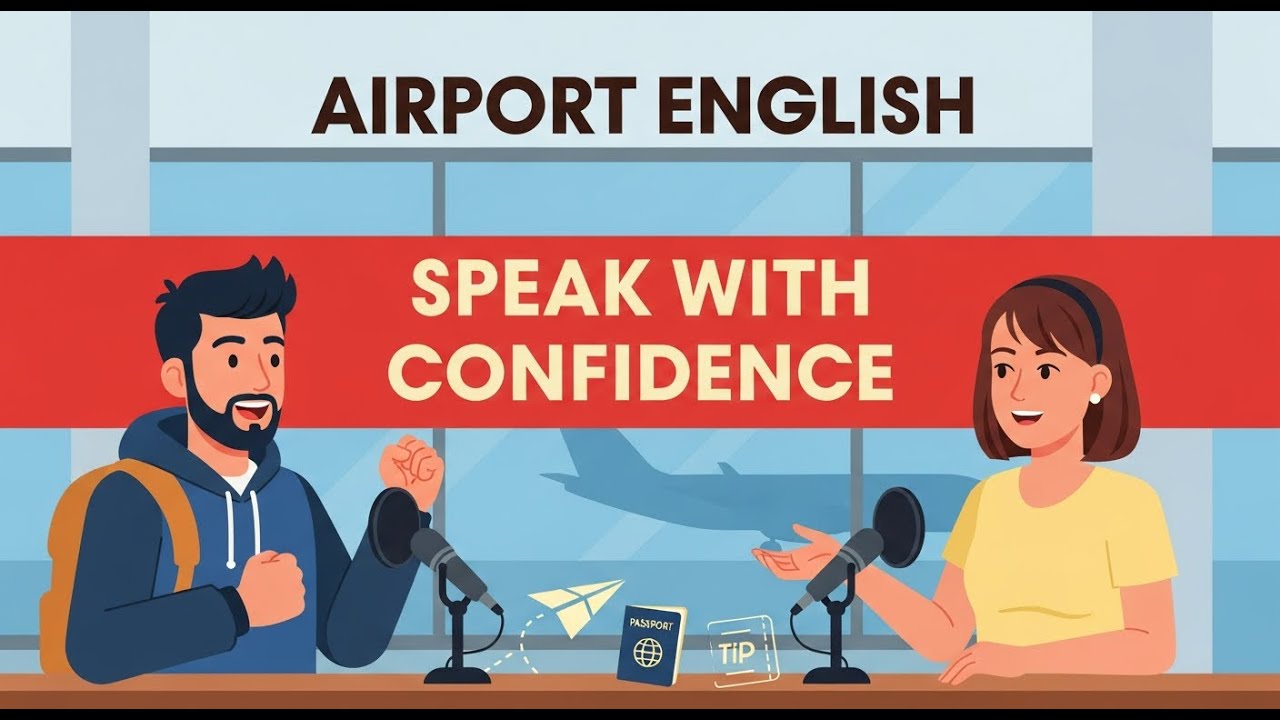 How to Speak English at the Airport with Confidence | English Conversation Practice (A1-A2)