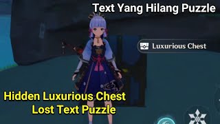 Hidden Luxurious Lost Text Puzzle | Text Hilang | Genshin Impact | Inazuma
