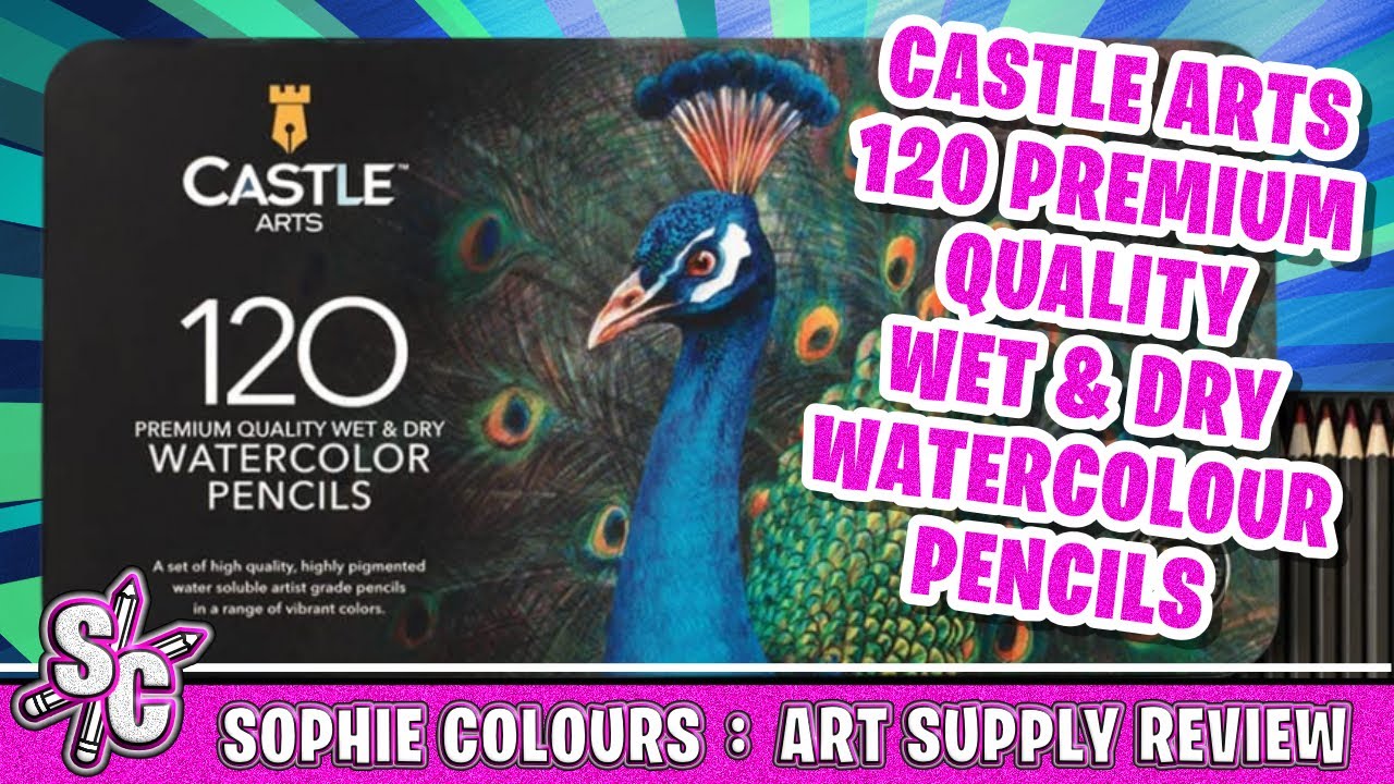 castle-arts-120-premium-quality-wet-dry-watercolour-pencils-review-by