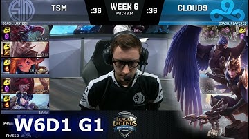 TSM vs Cloud 9 | Week 6 Day 1 S8 NA LCS Summer 2018 | TSM vs C9 W6D1
