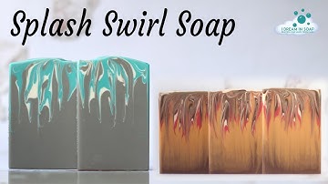 Splash Swirl cold process soap | Soap Challenge Club.