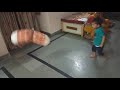 Kids entertainment during corona virus quarantine - home made kickboxing