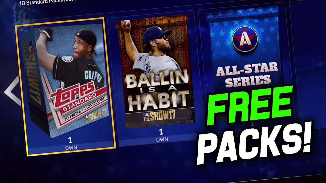 Opening Up Some FREE PACKS! MLB The Show 17 Pack Opening YouTube
