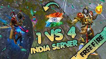 [B2K] DOMINATING THE INDIA SERVER | 1 VS 4 HIGH KILL GAME #ff #freefire
