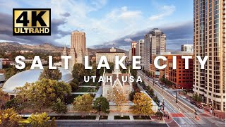 Salt Lake City (Utah, USA) Drone View | 4K Ultra HD