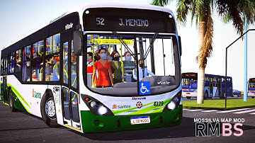 Mapa RMBS EX: Linha 52 Ferry Boat (Santos/SP) - Proton Bus Simulator