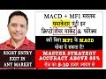 MACD + MFI मतलब धमाकेदार Entry in क्रिप्टो, शेयर मार्केट & फोरेक्स. रोज़ का 5-10 हज़ार आराम से कमाओ