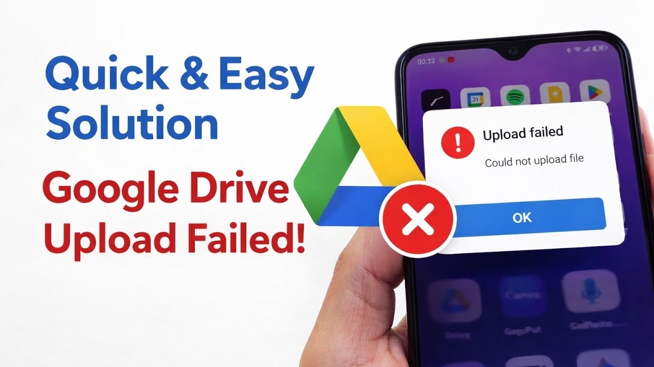 3 Quick & Easy Solutions to Fix Google Drive Upload Failed on Android ...