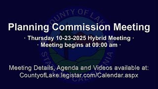 Planning Commission Meeting  Thursday 10·23·2025