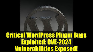 Critical WordPress Plugin Bugs Exploited: CVE-2024 Vulnerabilities Exposed!